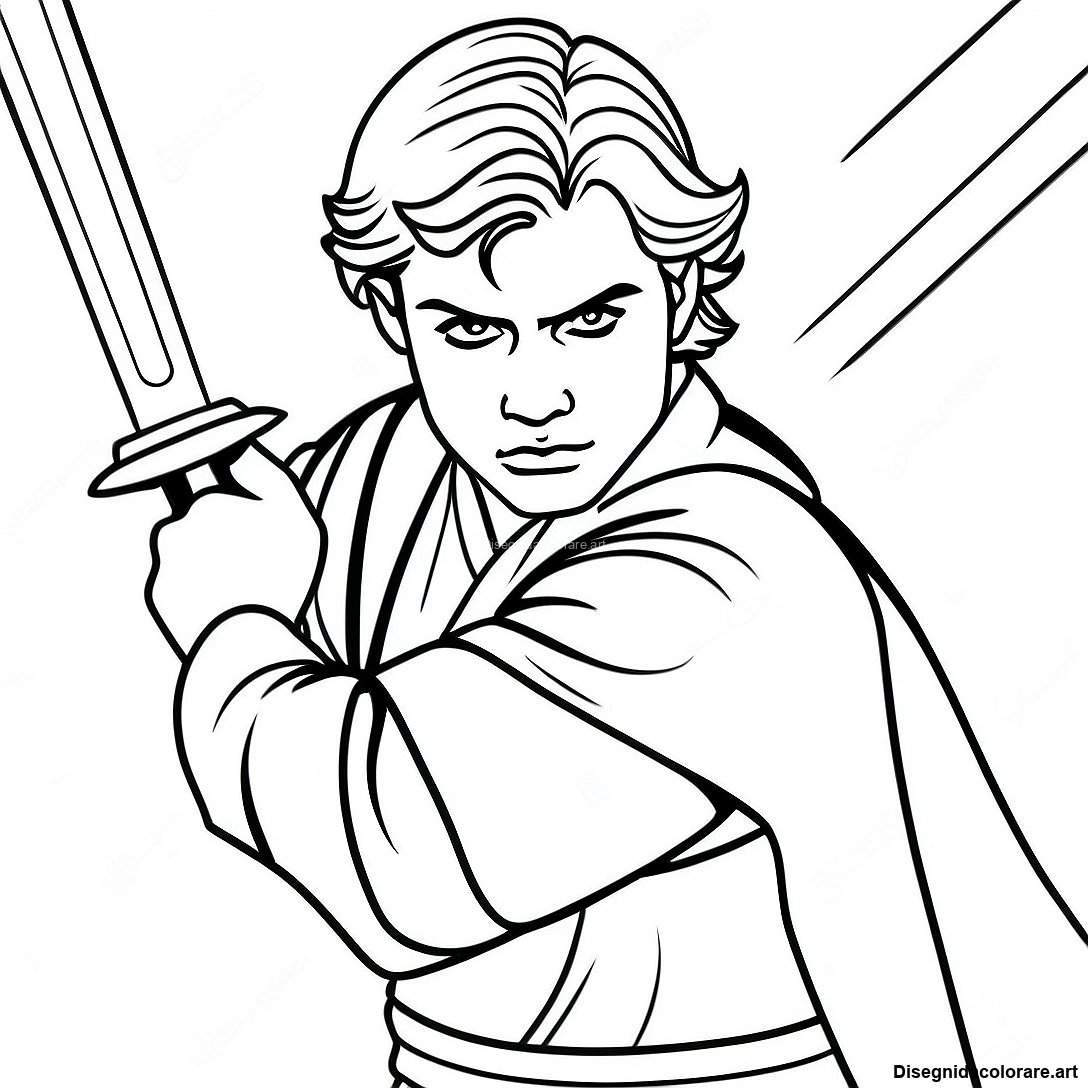Anakin Skywalker In Battaglia Da Colorare 136259 67925