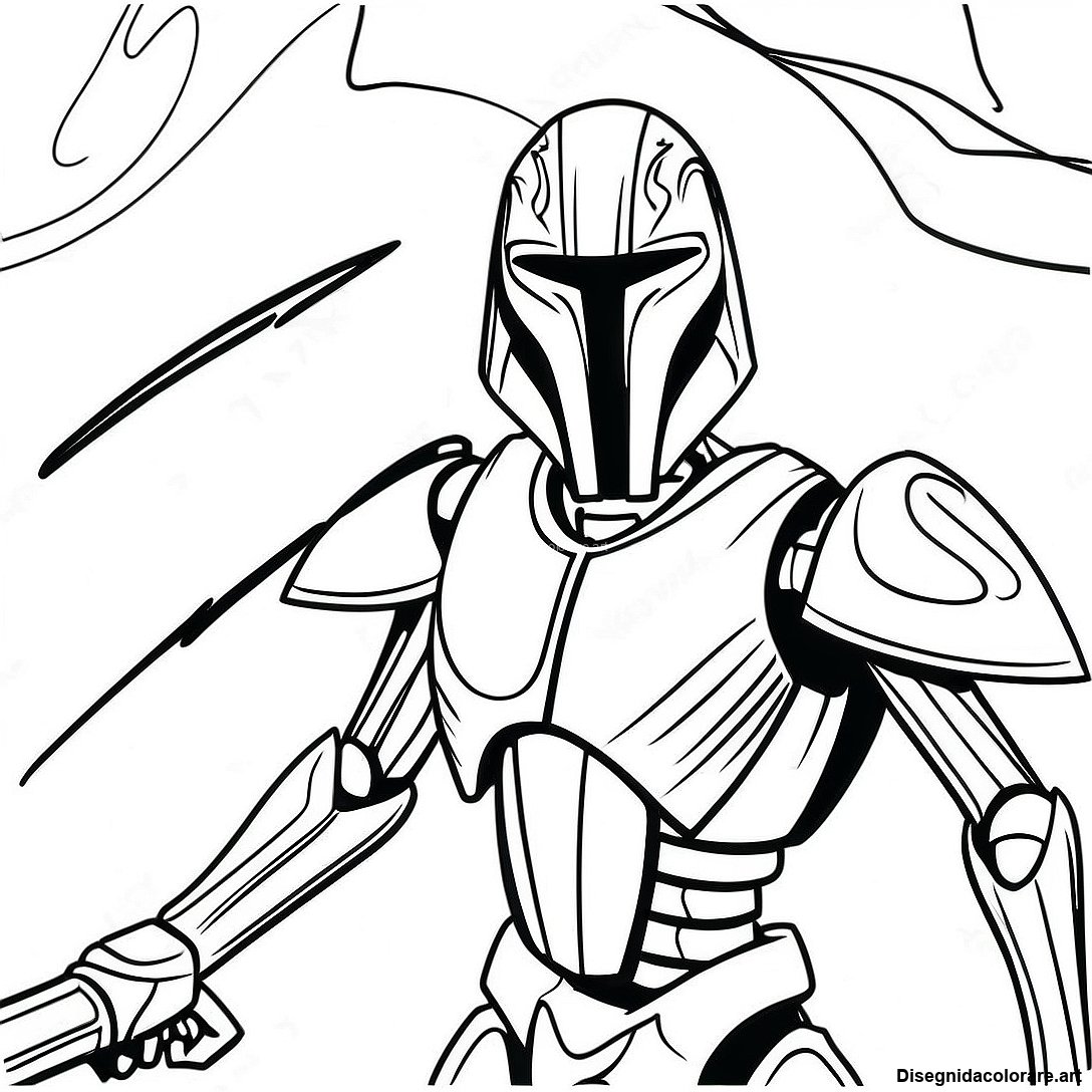 Generale Grievous Feroce In Battaglia Da Colorare 126935 60547