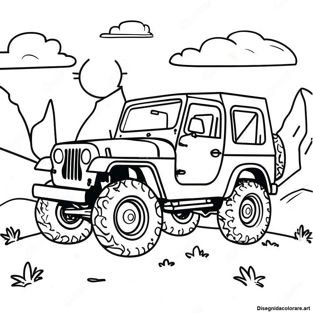 Jeep Colorata In Montagna Da Colorare 30814 6721