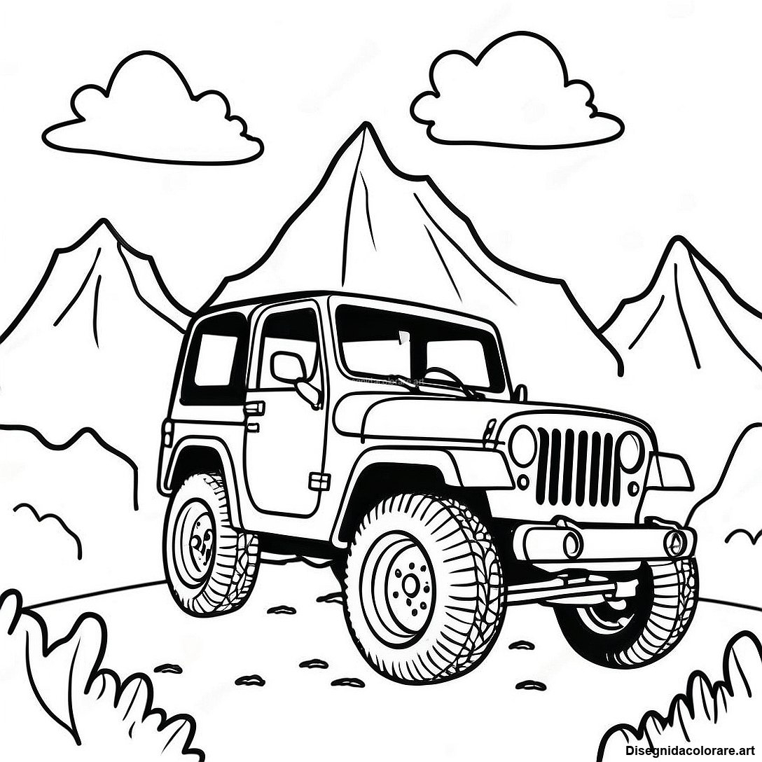 Jeep Colorata In Montagna Da Colorare 30814 6722