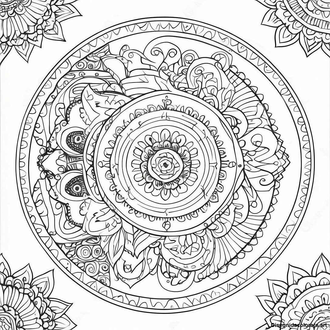 Mandala Animale Dettagliato Da Colorare 60498 13264