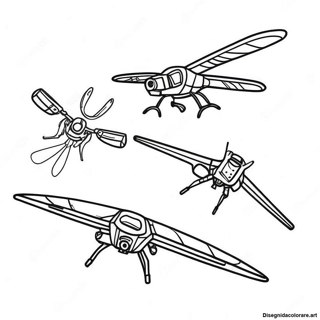 Pagina Da Colorare Battaglia Di Droni Assassini Feroce 105693 43241