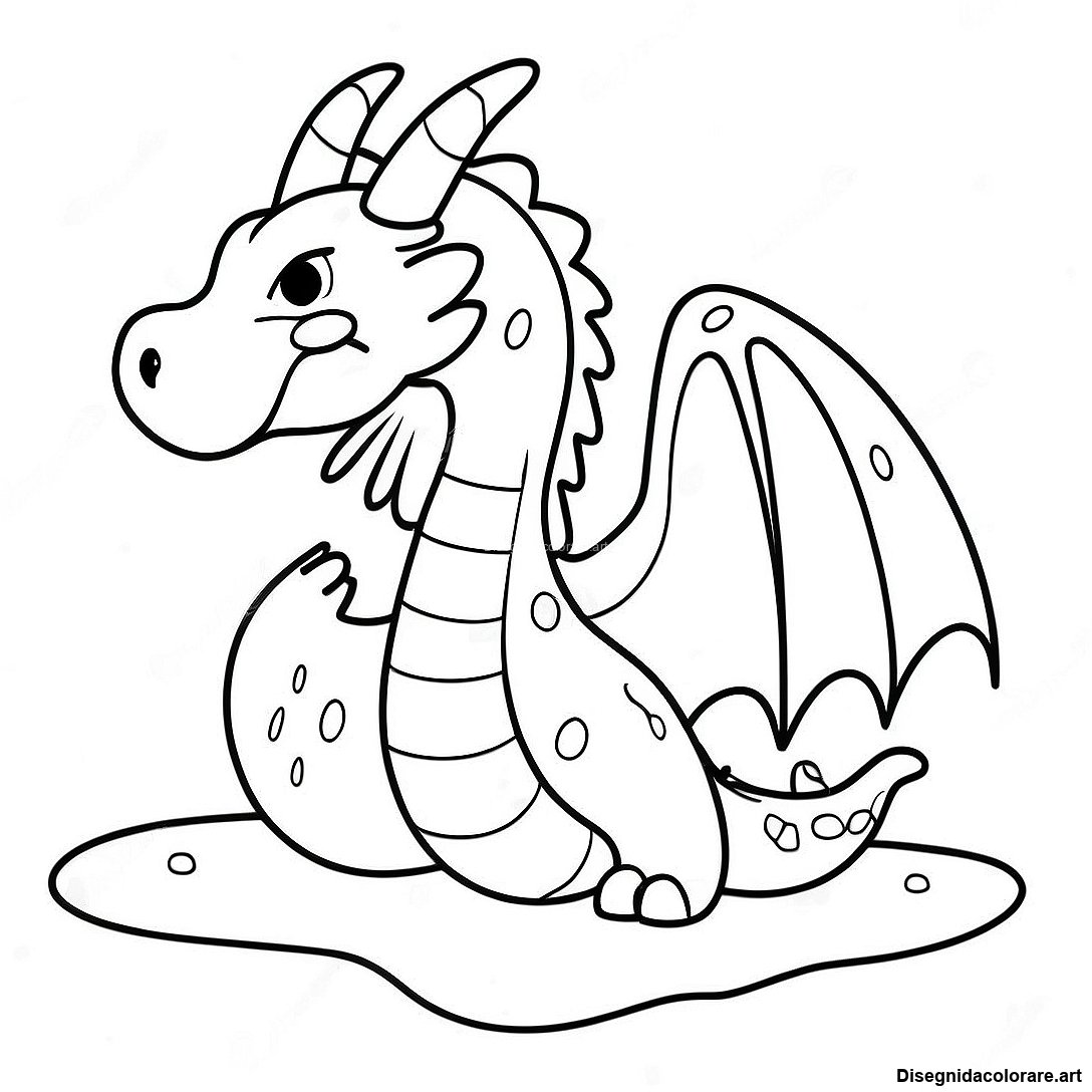 Pagina Da Colorare Con Drago Di Ghiaccio Che Nida Nella Neve 100985 39461