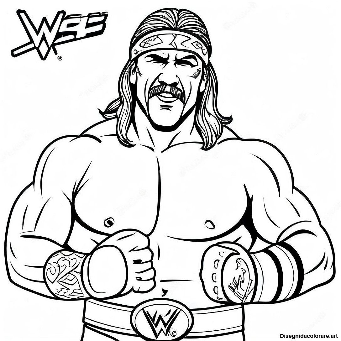 Pagina Da Colorare Dei Wrestler Wwe Vintage 89576 29782