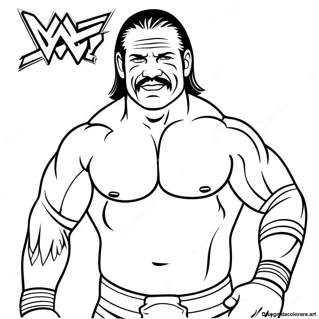 Pagina Da Colorare Dei Wrestler Wwe Vintage 89576 29784