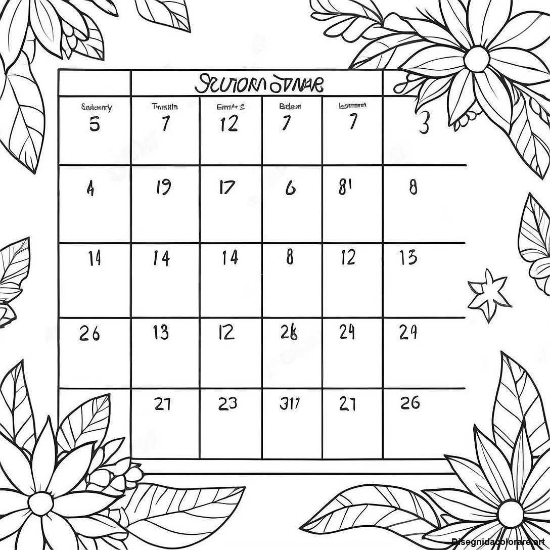 Pagina Da Colorare Del Calendario Stagionale 86184 26970