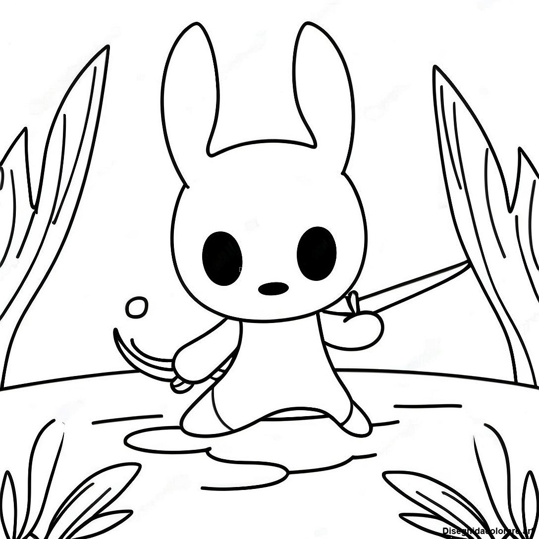 Pagina Da Colorare Di Hollow Knight In Battaglia 105923 43410