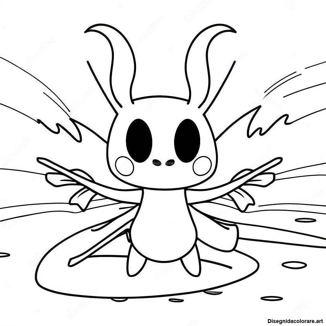 Pagina Da Colorare Di Hollow Knight In Battaglia 105923 43411