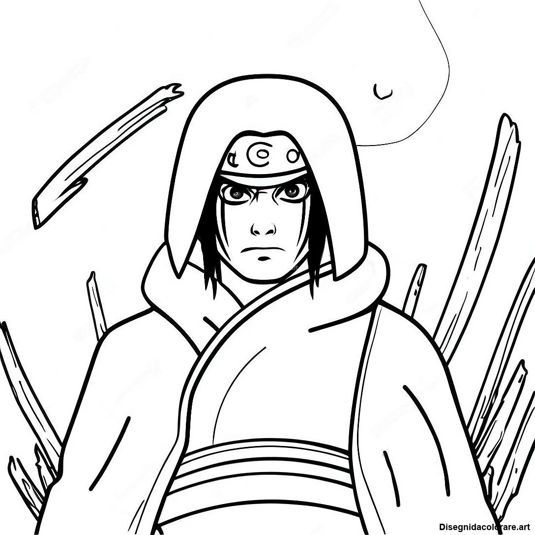 Pagina Da Colorare Di Itachi Uchiha In Battaglia 44171 9655