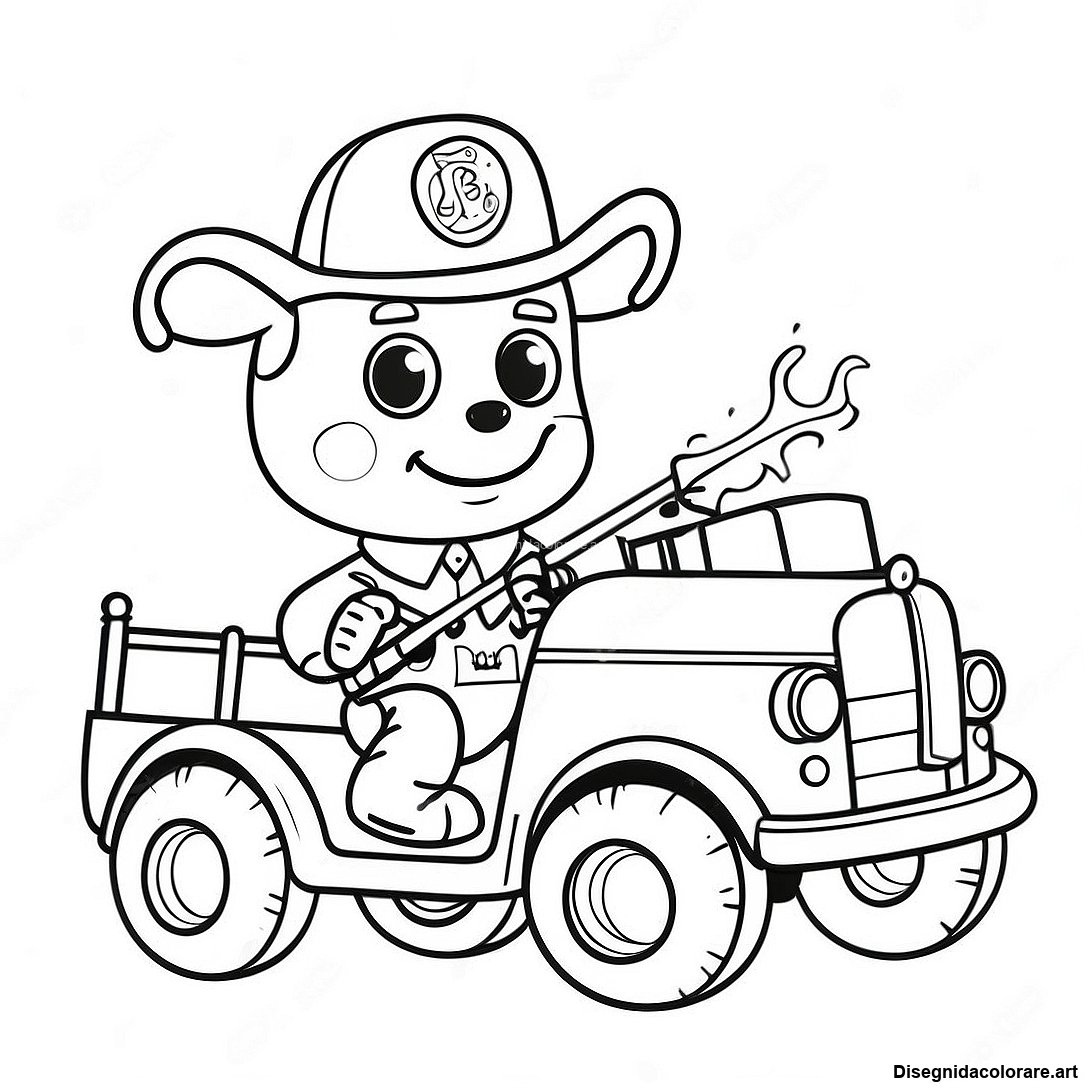 Pagina Da Colorare Di Marshall Carino Con Il Camion Dei Pompieri 73266 16831