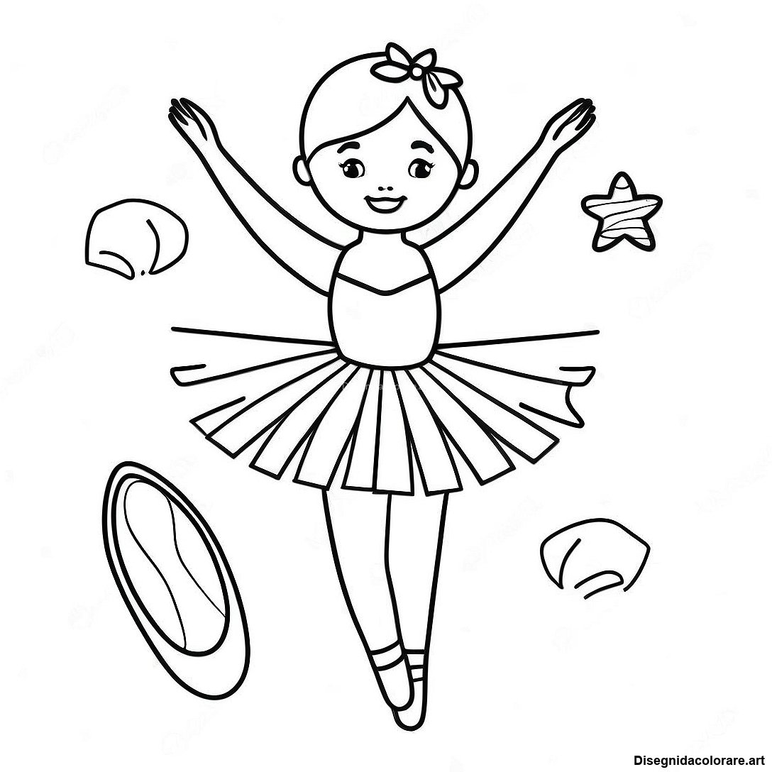 Pagina Da Colorare Di Una Ballerina Con Scarpe Da Balletto Scintillanti 11169 921
