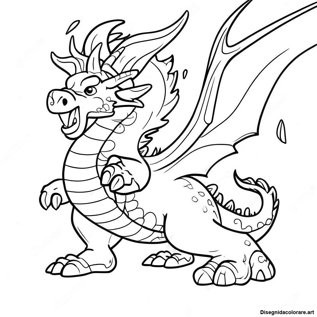 Pagina da colorare Pagina Da Colorare Principe Drago Impavido In Battaglia stampabile gratuita dalla collezione Programmi TV per Bambini — disegno in bianco e nero per bambini e adulti.
