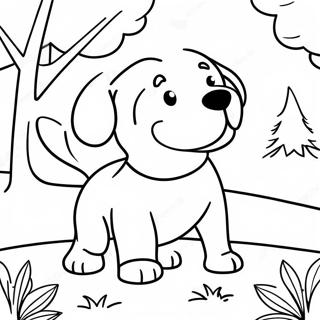 Beagle Giocoso Nel Parco Pagina Da Colorare 100012-38694