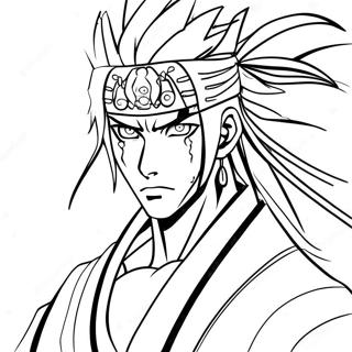 Pagina Da Colorare Di Renji Abarai Con Il Suo Zanpakuto 100092-38761