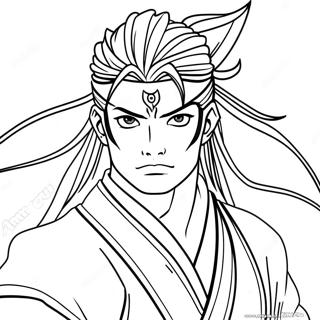 Pagina Da Colorare Di Renji Abarai Con Il Suo Zanpakuto 100092-38762