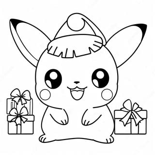 Pikachu Di Natale Pagine Da Colorare