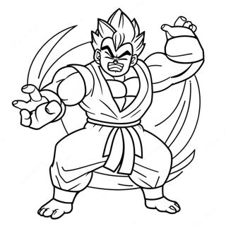Pagina Da Colorare Di Gohan Bestia Con Aura 100168 38819