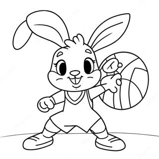 Pagina Da Colorare Di Lola Bunny Che Gioca A Basket 100293-38909