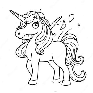 Pagina Da Colorare Di Un Unicorno Magico E Scintillante 100522 39091