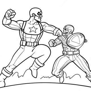 Capitan America Pagine da Colorare