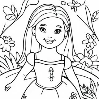 Pagina Da Colorare Di Barbie Chelsea In Un Giardino Magico 101419 39903