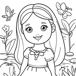 Pagina Da Colorare Di Barbie Chelsea In Un Giardino Magico 101419 39904