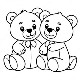 Pagina Da Colorare Con Orsetti Di Peluche Dolci 10157-94