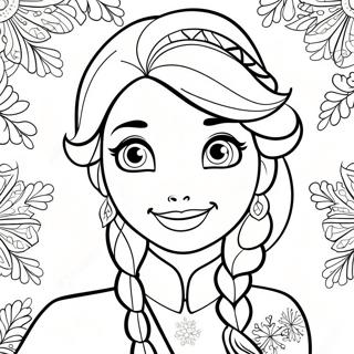 Pagina Da Colorare Con Elsa Incantevole E Fiocchi Di Neve 101655-40090