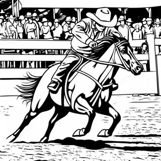 Pagina Da Colorare Di Azione Veloce Nel Barrel Racing 101934-40297