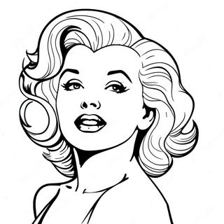 Pagina Da Colorare Ritratto Vintage Di Marilyn Monroe 102037-40377