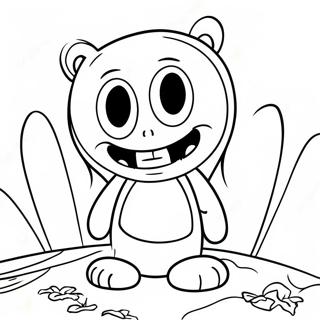 Pagina Da Colorare Di Huggy Wuggy Inquietante Nelle Ombre 102063-40400