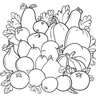 Pagina Da Colorare Di Frutta E Verdura Fresca Al Mercato Degli Agricoltori 102091 40428