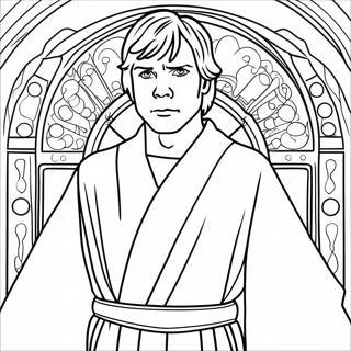 Pagina Da Colorare Di Luke Skywalker In Robe Jedi 102192-40497