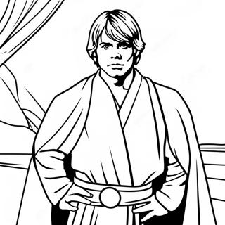 Pagina Da Colorare Di Luke Skywalker In Robe Jedi 102192-40498