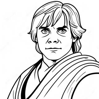 Pagina Da Colorare Di Luke Skywalker Con Spada Laser 102193-40503