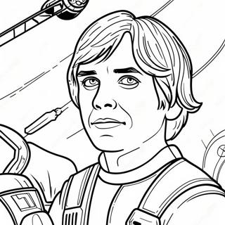 Pagina Da Colorare Di Luke Skywalker Nel Caccia X Wing 102195 40509