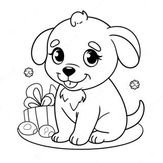 Pagina Da Colorare Cucciolo Di Natale Carino 102372-40638