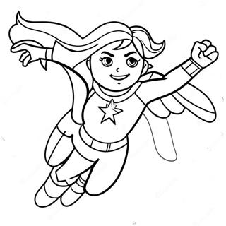 Pagina Da Colorare Di Captain Marvel Che Vola 102528 40759