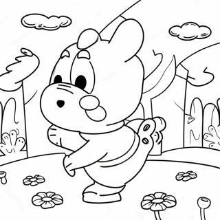 Pagina Da Colorare Della Scena Dazione Del Paese Delle Meraviglie Di Willy 102891 41049