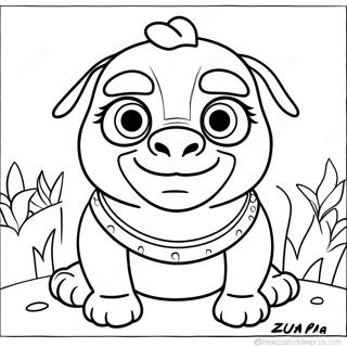 Pagina Da Colorare Di Zuma Con Amici 103174-41269