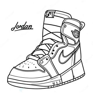 Pagina Da Colorare Jordan 1 Alta 103249 41324
