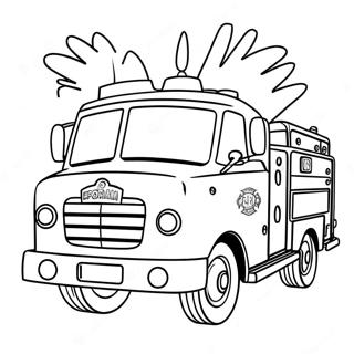 Pagina Da Colorare Sam Il Pompiere Con Il Camion Dei Pompieri 103301-41361