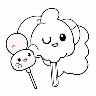 Personaggio Di Zucchero Filato Carino Pagina Da Colorare 103457-41492