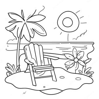 Pagina Da Colorare Della Scena Estiva Incantevole 103608 41600
