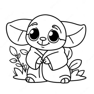 Pagina Da Colorare Di Stitch E Baby Yoda Carino 103788-41738