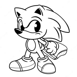 Pagina Da Colorare Di Sonic Il Riccio Con Cappello Di Babbo Natale 104046-41939