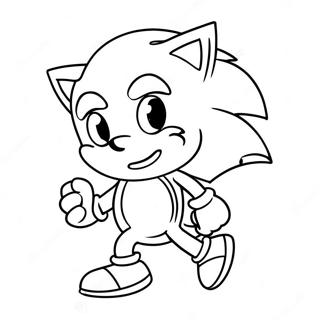 Pagina Da Colorare Di Sonic Il Riccio Con Cappello Di Babbo Natale 104046-41940