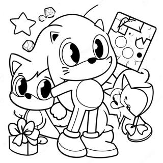 Pagina Da Colorare Dellavventura Natalizia Di Sonic E Amici 104047-41941