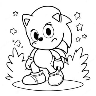 Pagina Da Colorare Di Sonic In Un Paesaggio Invernale 104049-41950