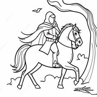 Pagina Da Colorare Del Cavaliere Senza Testa Fantasmal 104409-42230